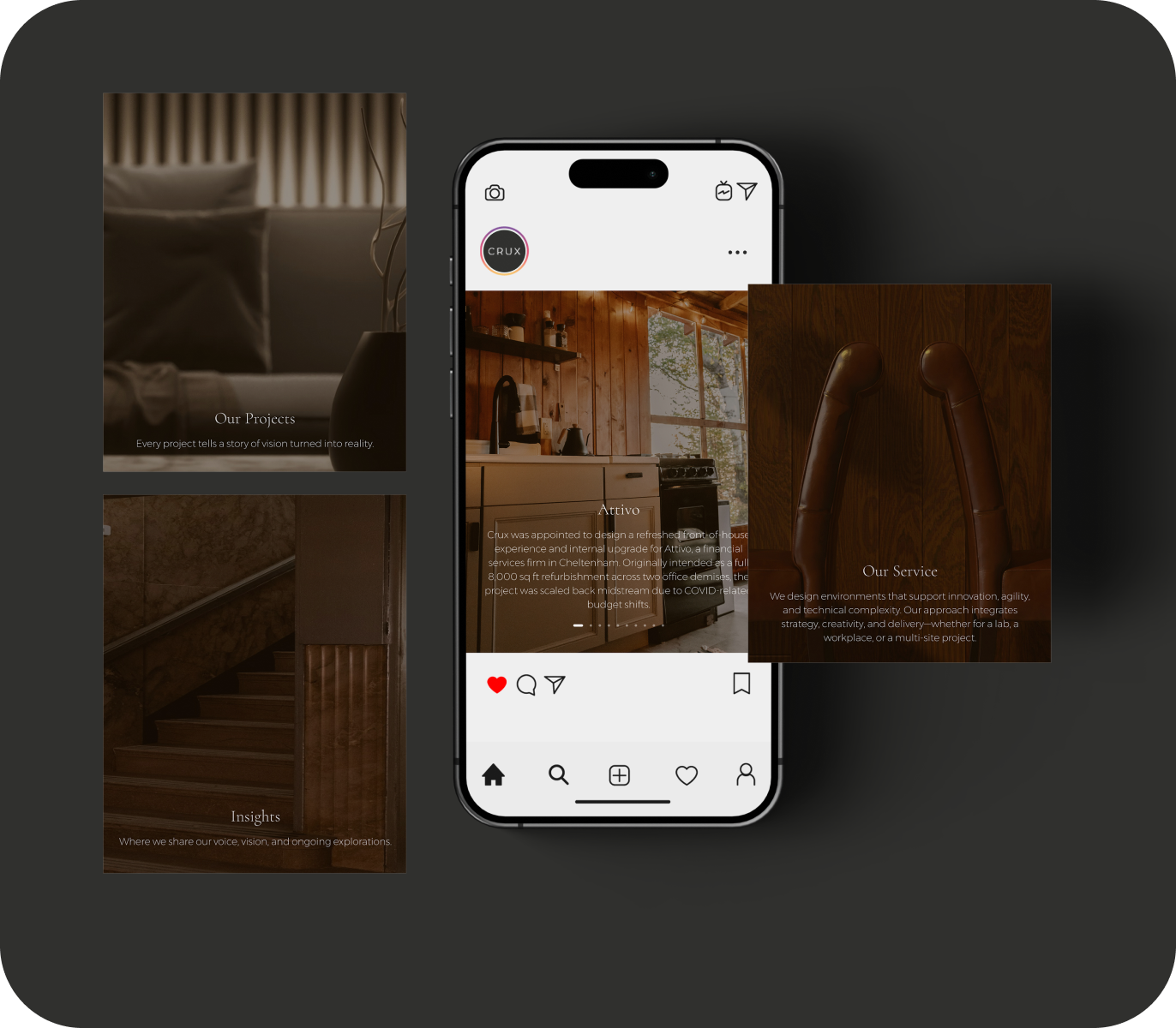 Crux mobile mockup, mobile 2