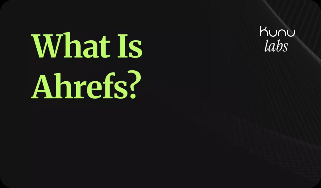 what is ahrefs text on a black background