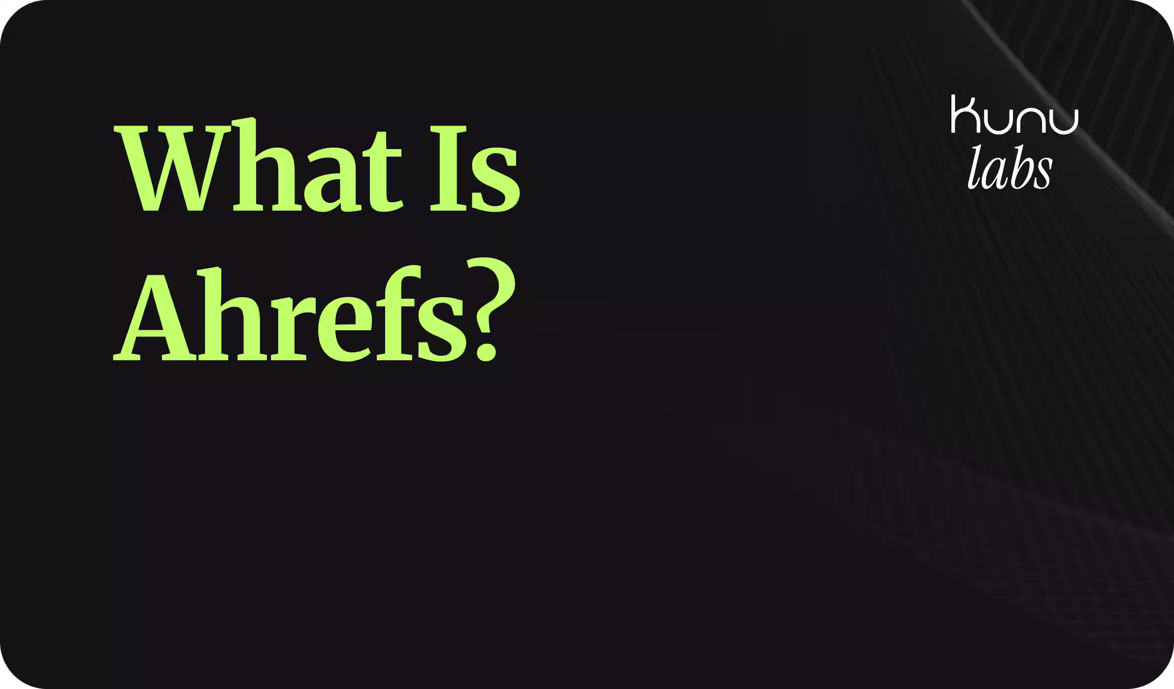 what is ahrefs text on a black background
