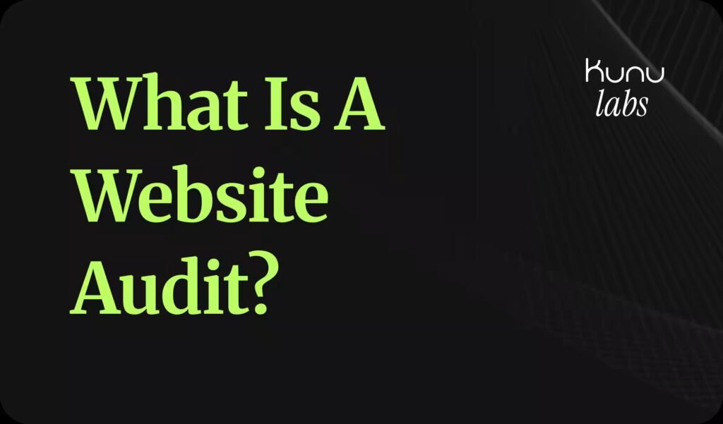 what is a website audit text on a black background
